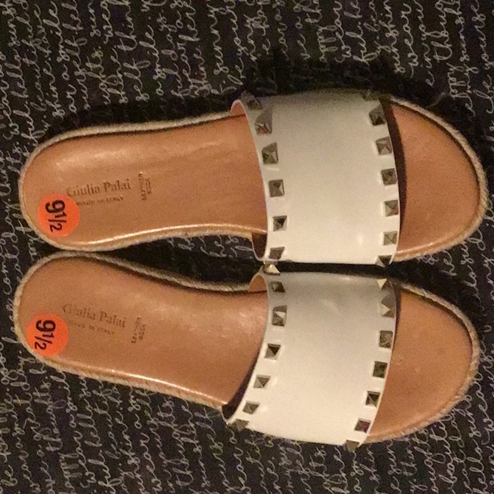Woman’s white sandals